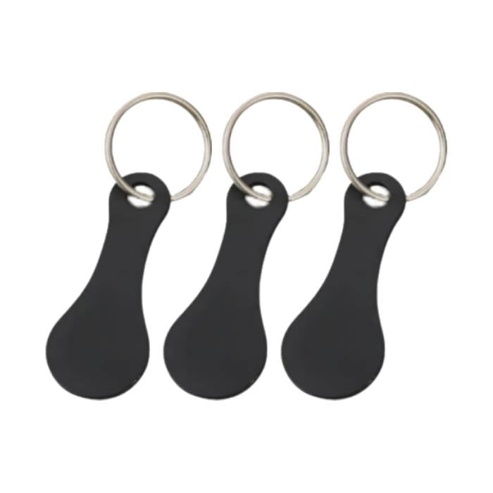 Mini Aluminum Alloy Key Ring Shopping Trolley Tokens(3Pcs)