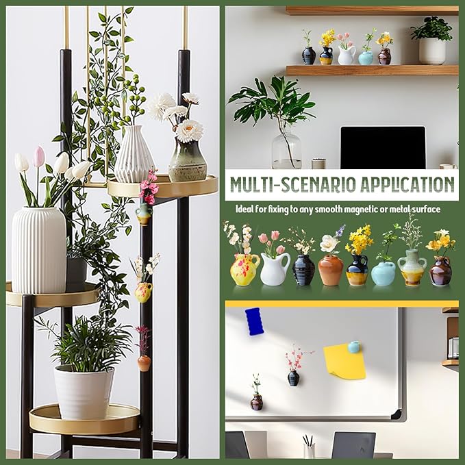 🎁Create Your Own Mini Garden🌸Mini Ceramics Vase Fridge Magnet